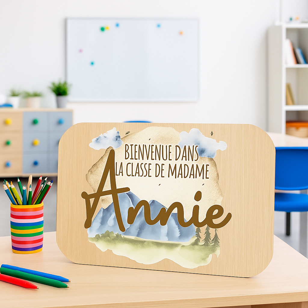 Planche personnalisée pour personnel en éducation