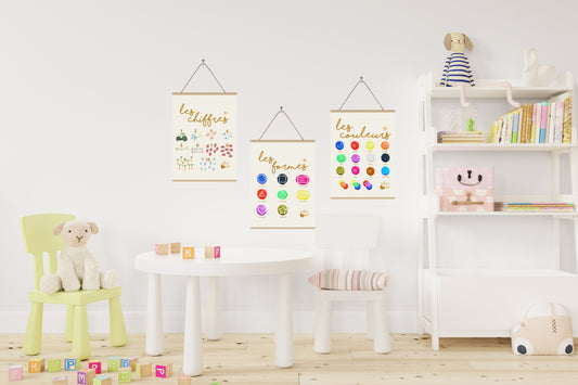 Affiches chiffres, formes & couleurs