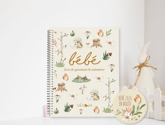 Livre de grossesse & naissance - Fleurs & champignons