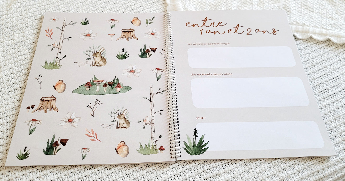 Livre à disques de la grossesse à la petite enfance - Fleurs & champignons