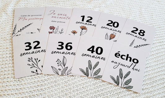 Cartes de suivi de grossesse - Mes printemps