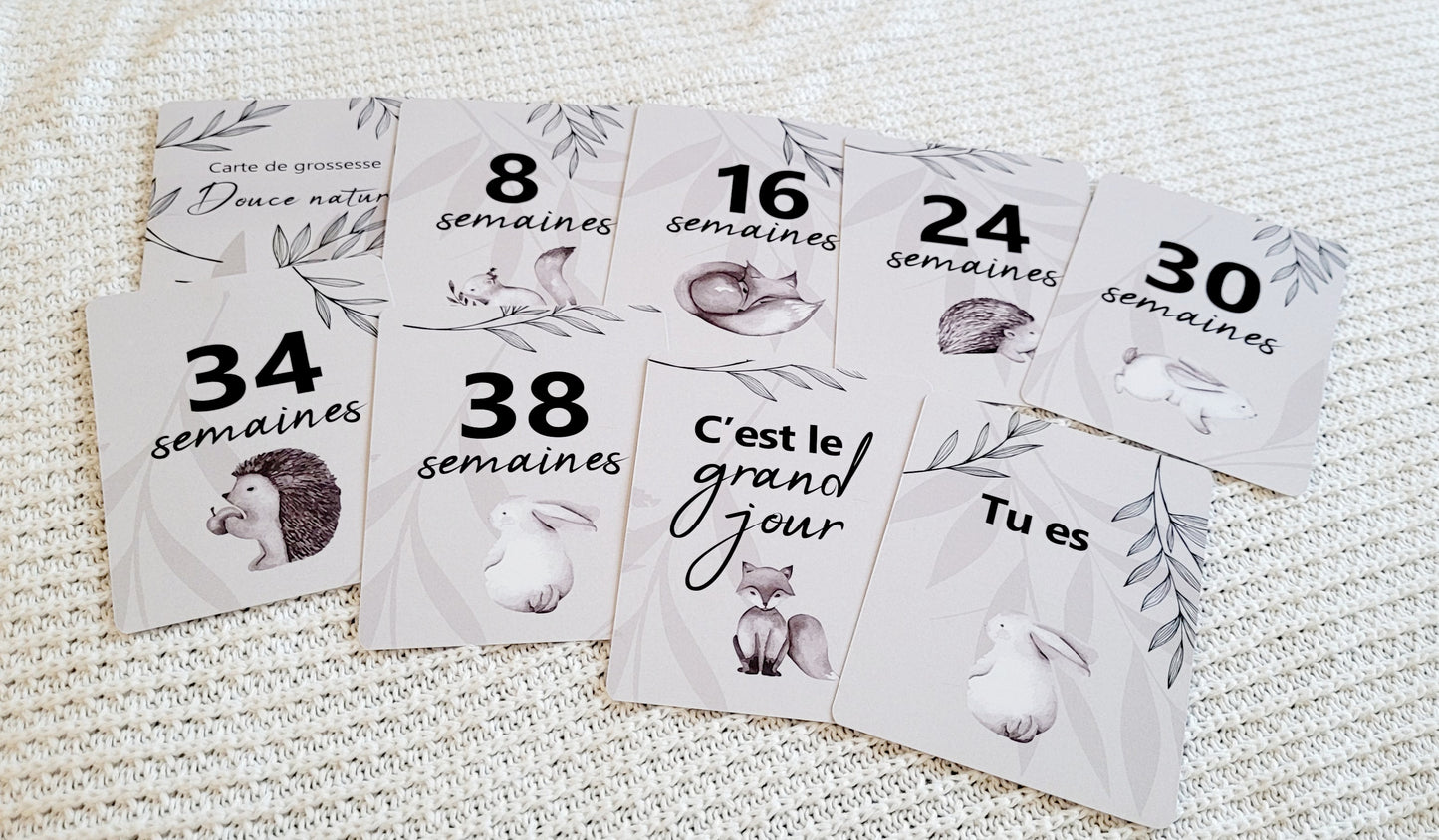 Cartes de suivi de grossesse - Douce nature