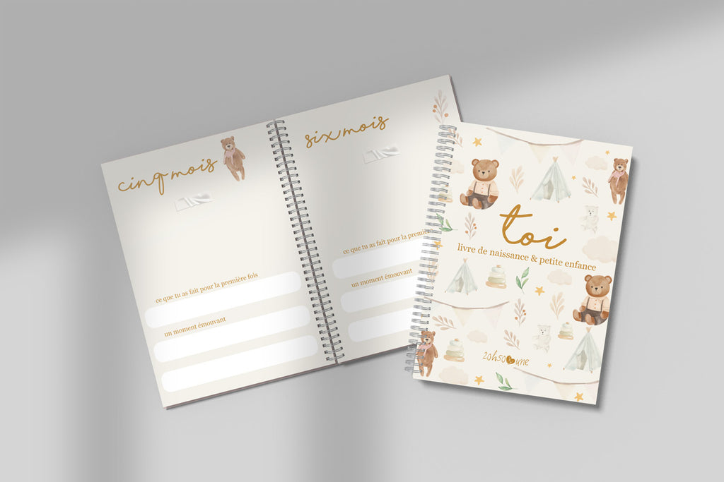 Livre de naissance & petite enfance À DISQUES - Oursons