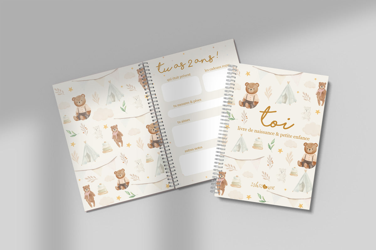Livre de naissance & petite enfance À DISQUES - Oursons