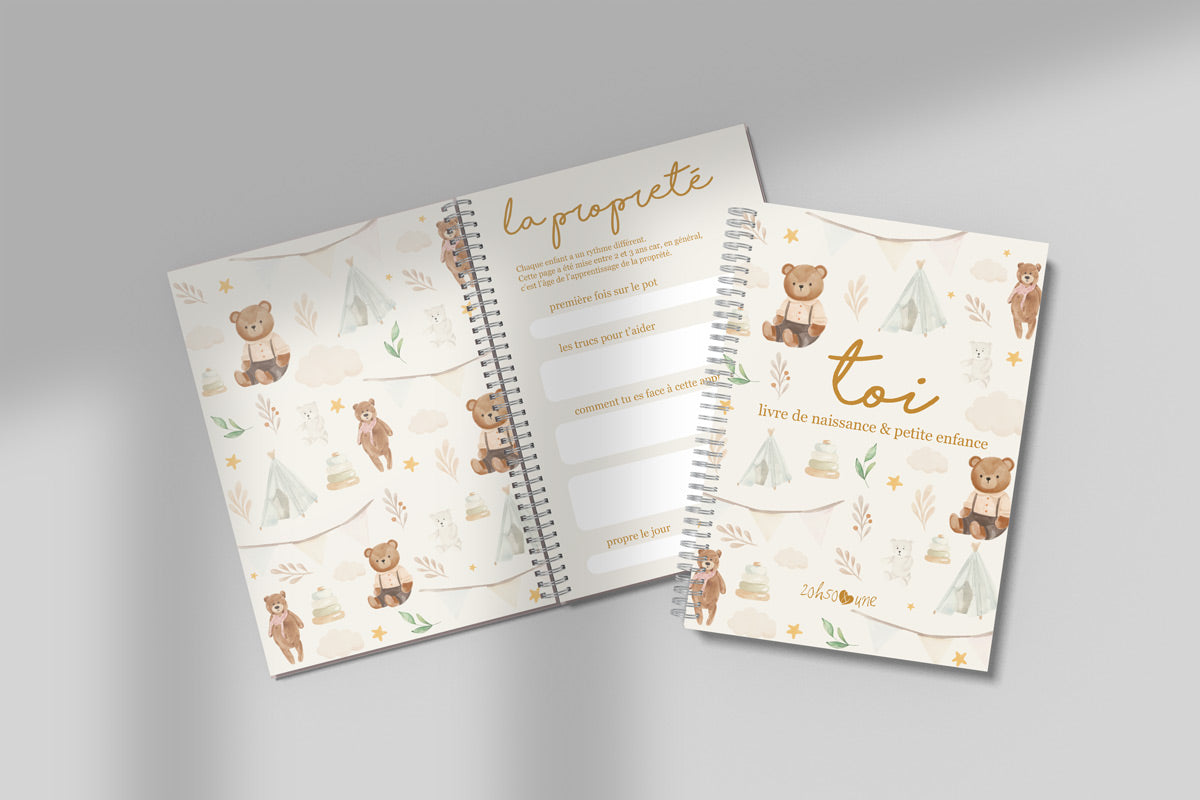 Livre de naissance & petite enfance À DISQUES - Oursons