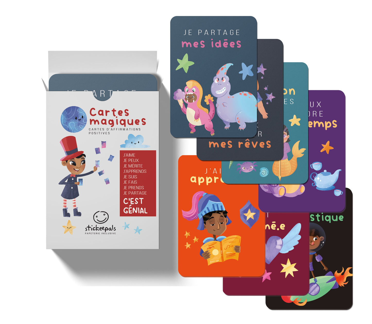 Stickeepals - Cartes magiques d'affirmations positives