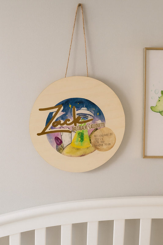 Pastille personnalisée de naissance / chambre d'enfant