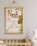 Affiche de naissance personnalisée - bébé