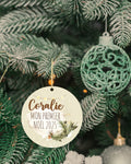 Ornement personnalisé de Noël - Mon premier Noël 2026