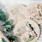 Pastilles en bois - bébé en route