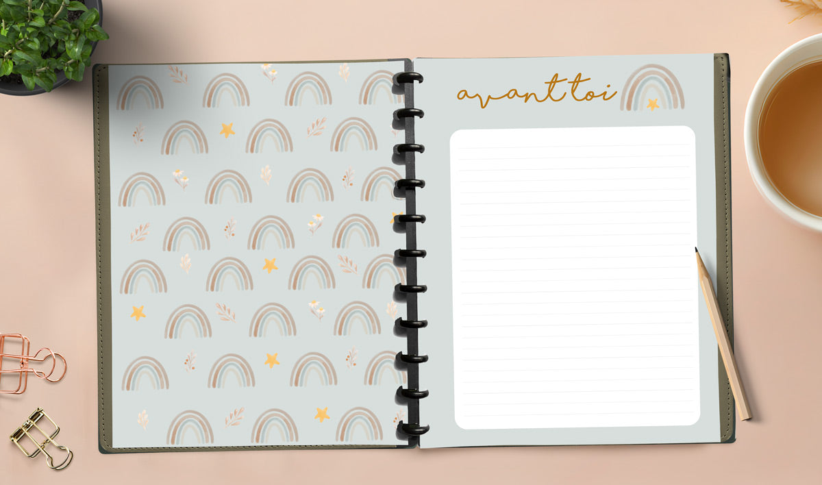 Livre de grossesse et naissance À DISQUES - Arc en ciel