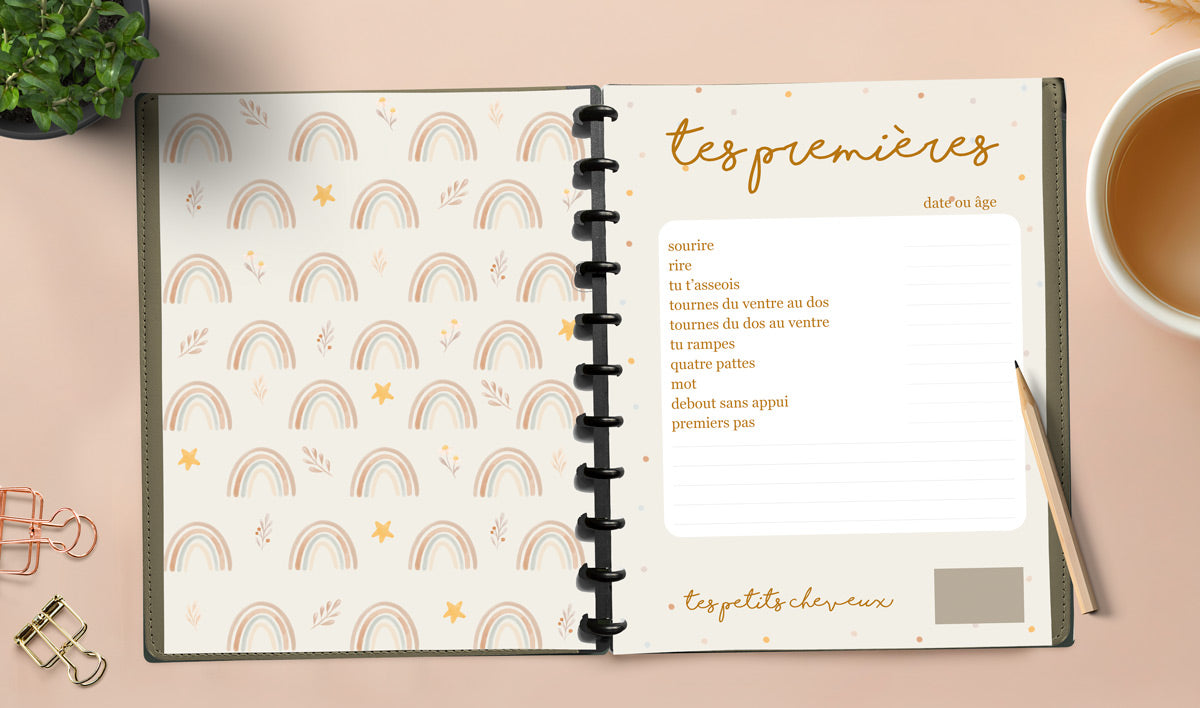 Livre de grossesse et naissance À DISQUES - Arc en ciel