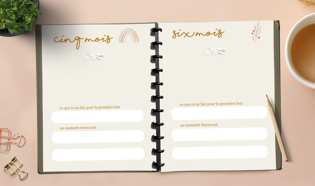 Livre de grossesse et naissance À DISQUES - Arc en ciel