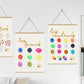 Affiches chiffres, formes & couleurs