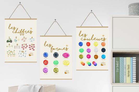 Affiches chiffres, formes & couleurs