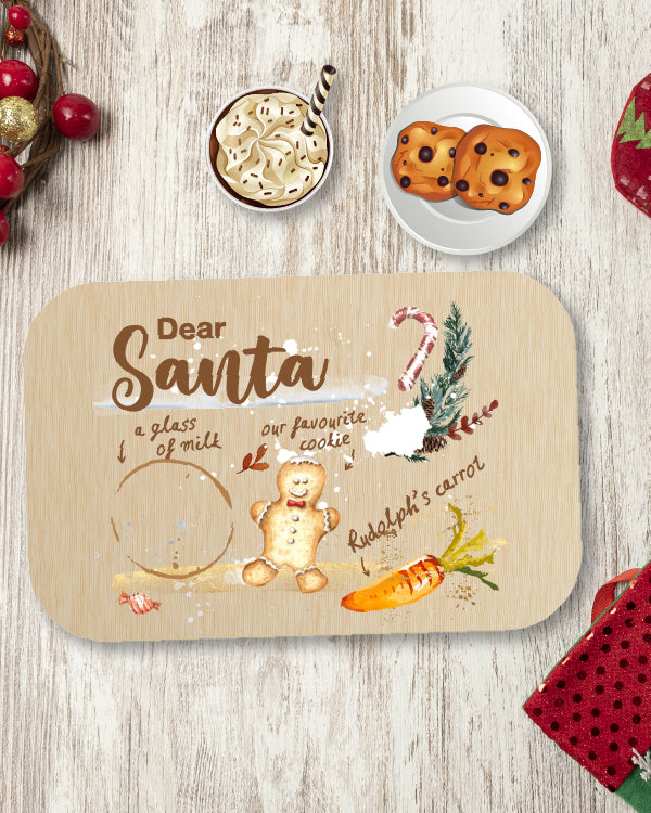 Assiette du Père Noël - biscuit et verre de lait