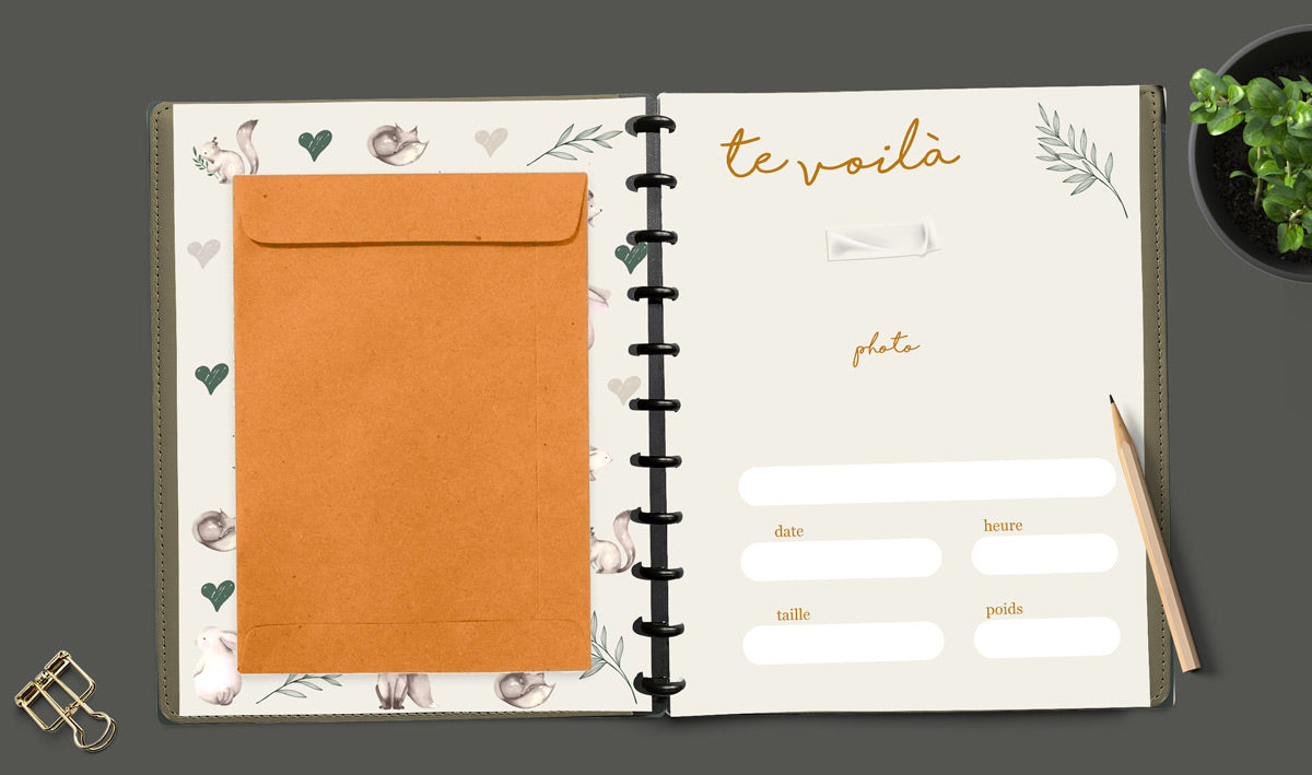 Livre de grossesse et naissance À DISQUES - Douce nature