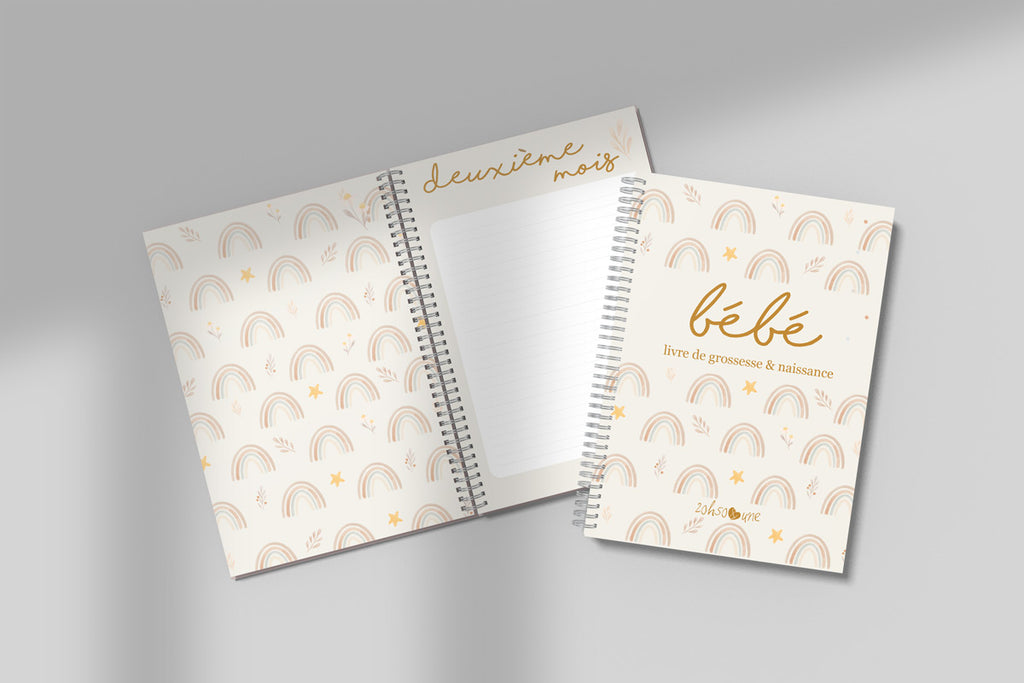 Livre de grossesse et naissance À DISQUES - Arc en ciel