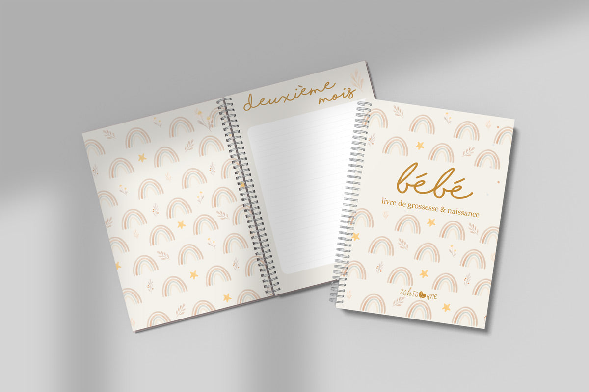 Livre de grossesse et naissance À DISQUES - Arc en ciel