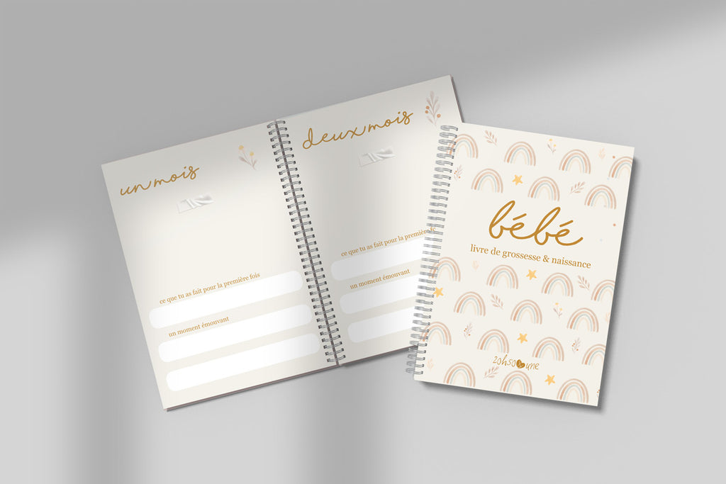 Livre de grossesse et naissance À DISQUES - Arc en ciel