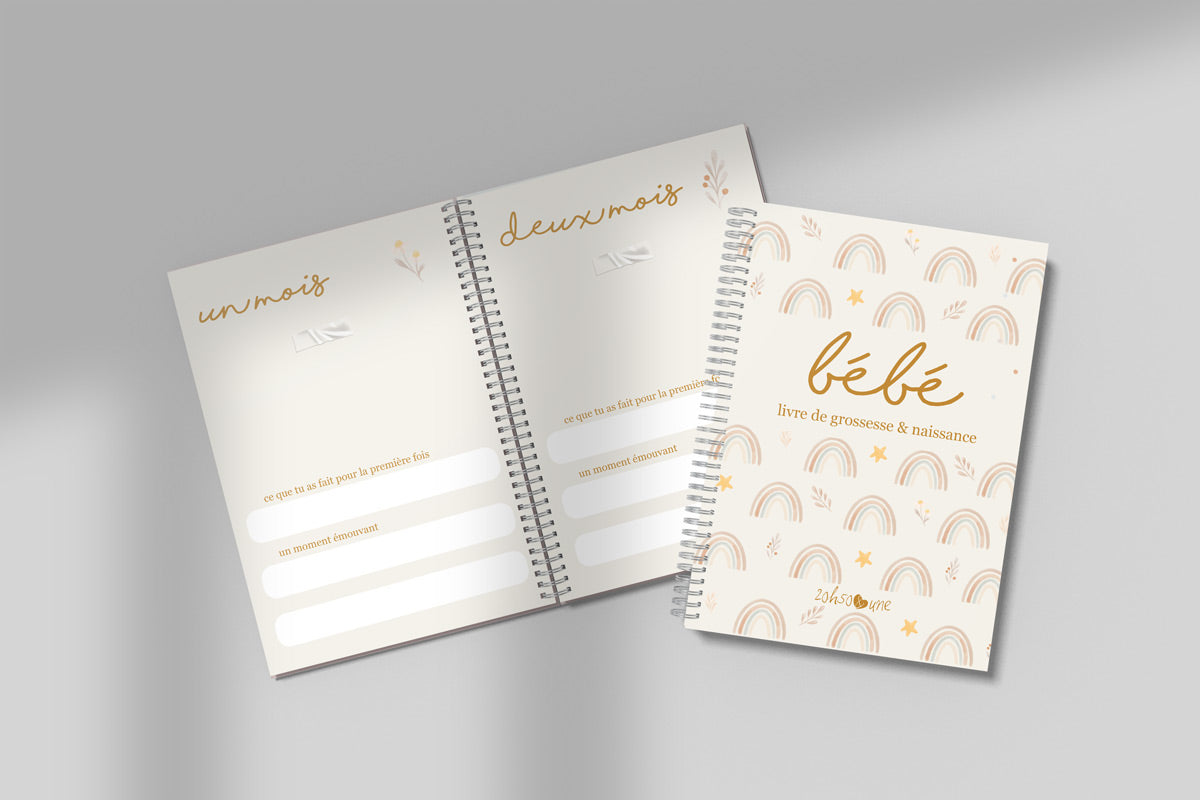 Livre de grossesse et naissance À DISQUES - Arc en ciel