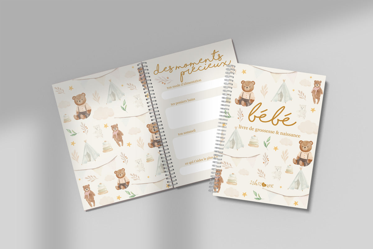 Livre de grossesse & naissance - Oursons