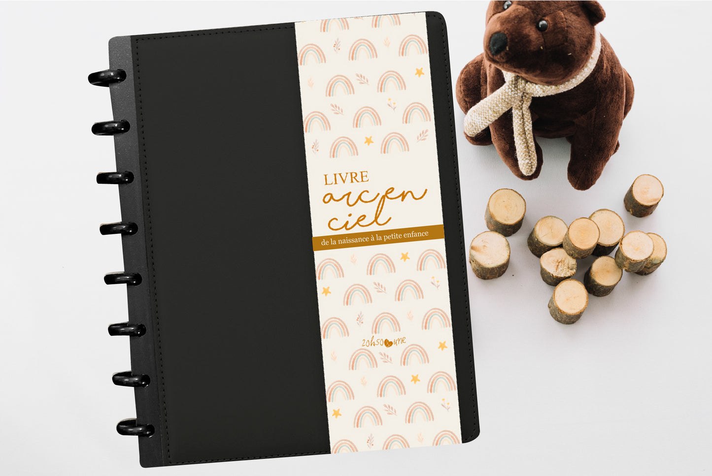 Livre de naissance & petite enfance À DISQUES - Arc en ciel