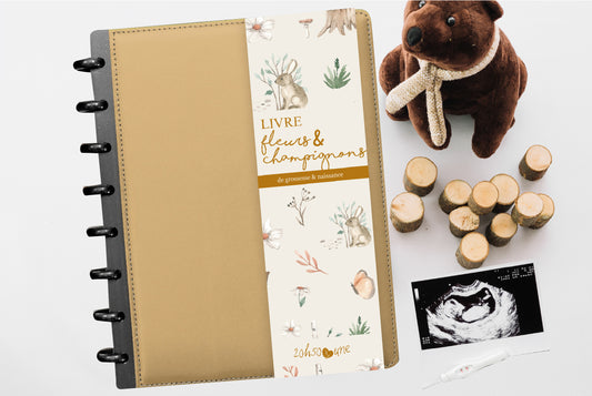 Livre de grossesse et naissance À DISQUES - Fleurs & champignons