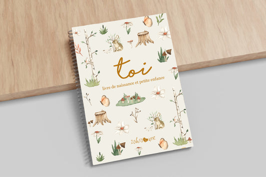 Livre de naissance & petite enfance - Fleurs & champignons