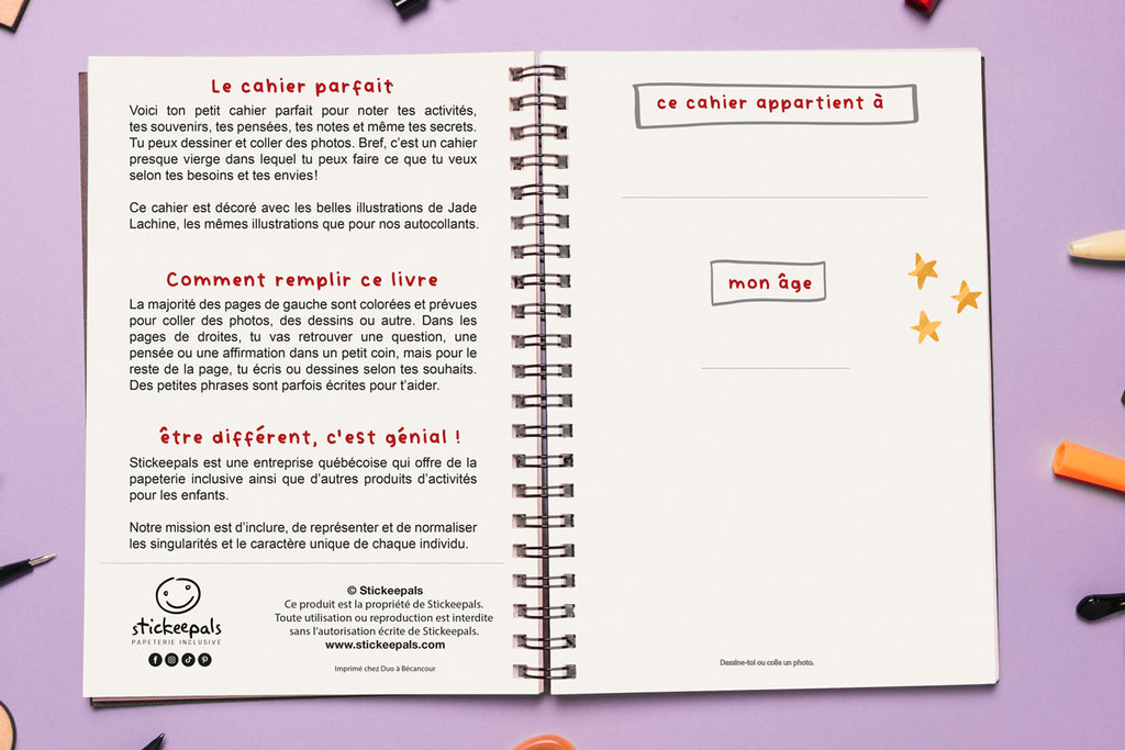 Cahier parfait - Stickeepals