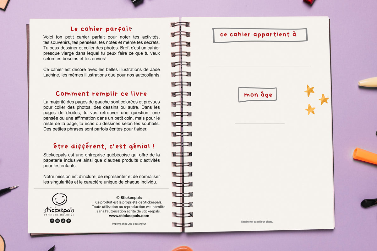 Cahier parfait - Stickeepals