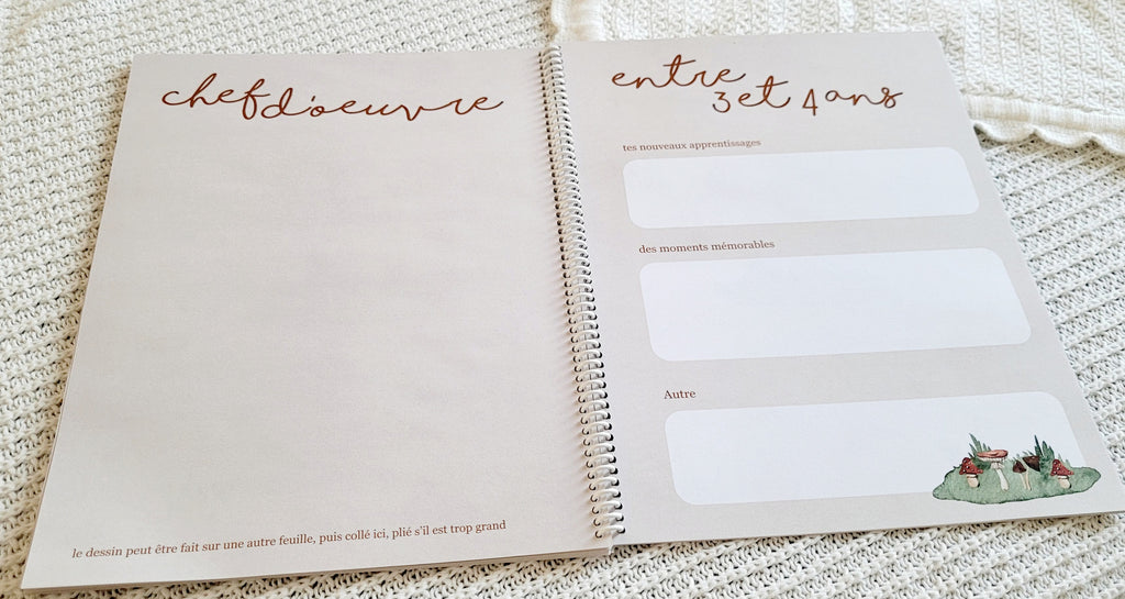 Livre de naissance & petite enfance À DISQUES - Fleurs & champignons