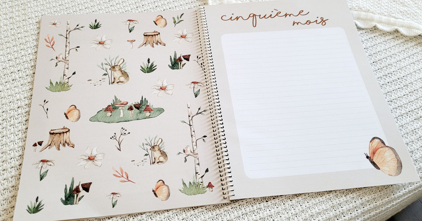 Livre de grossesse & naissance - Fleurs & champignons