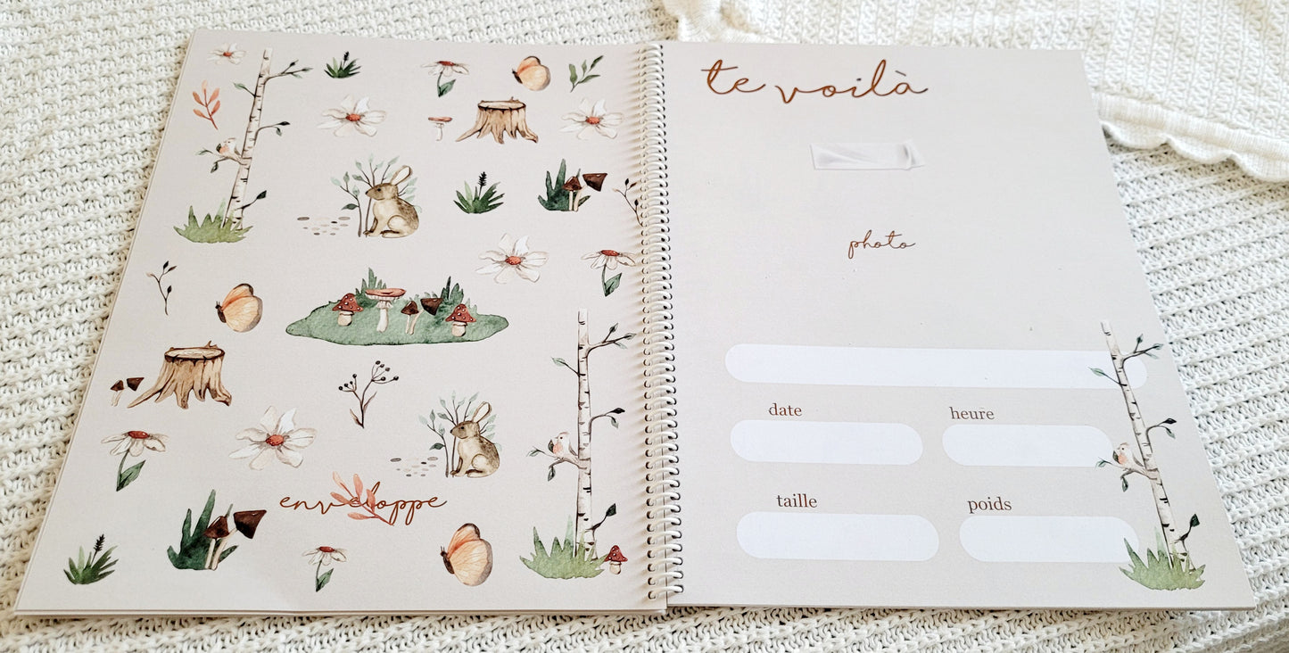 Livre de grossesse & naissance - Fleurs & champignons