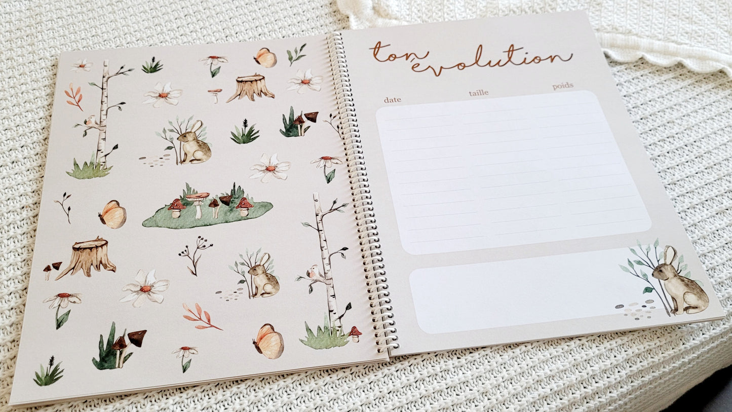 Livre de grossesse & naissance - Fleurs & champignons