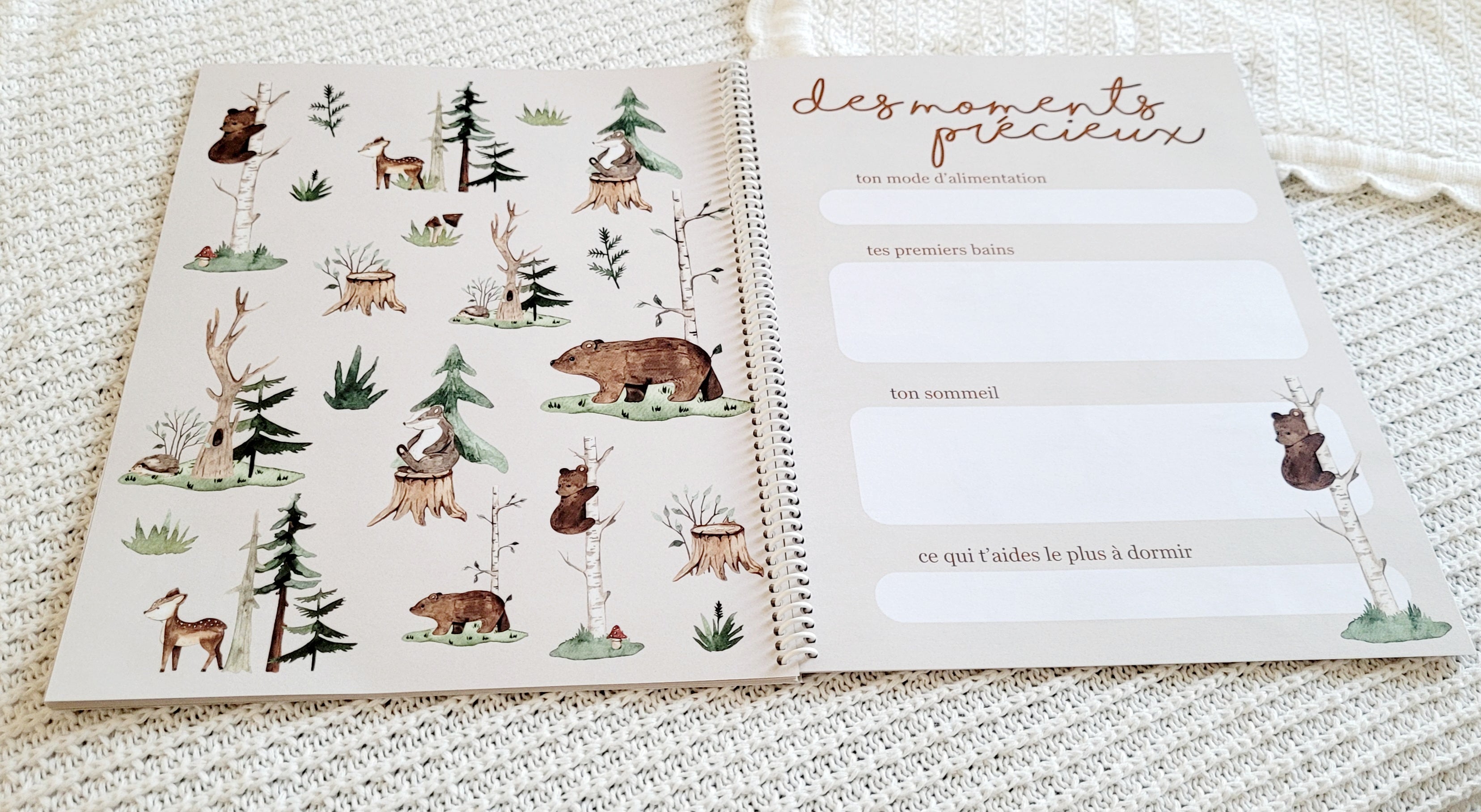 Livre de naissance & petite enfance À DISQUES - Forêt