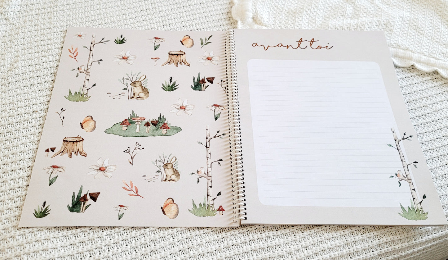 Livre de grossesse & naissance - Fleurs & champignons