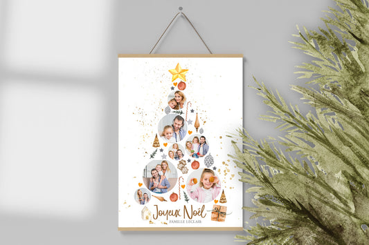 Affiche personnalisée de Noël - Famille