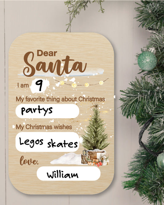 Tableau Mes souhaits pour Noël